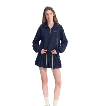Half-Zip Drawstring Jacket