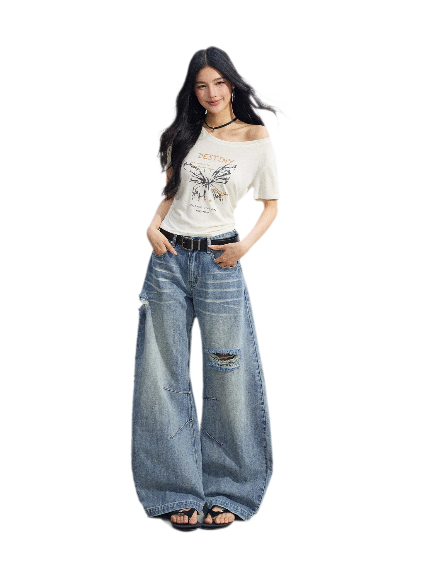 Butterfly Ruched Tee