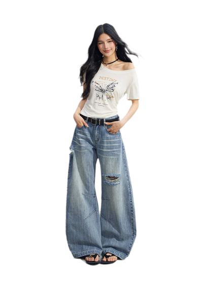 Butterfly Ruched Tee