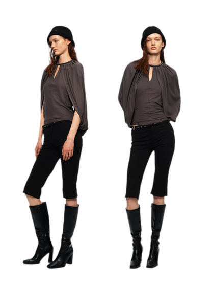 Cotton Cape Sleeve Top