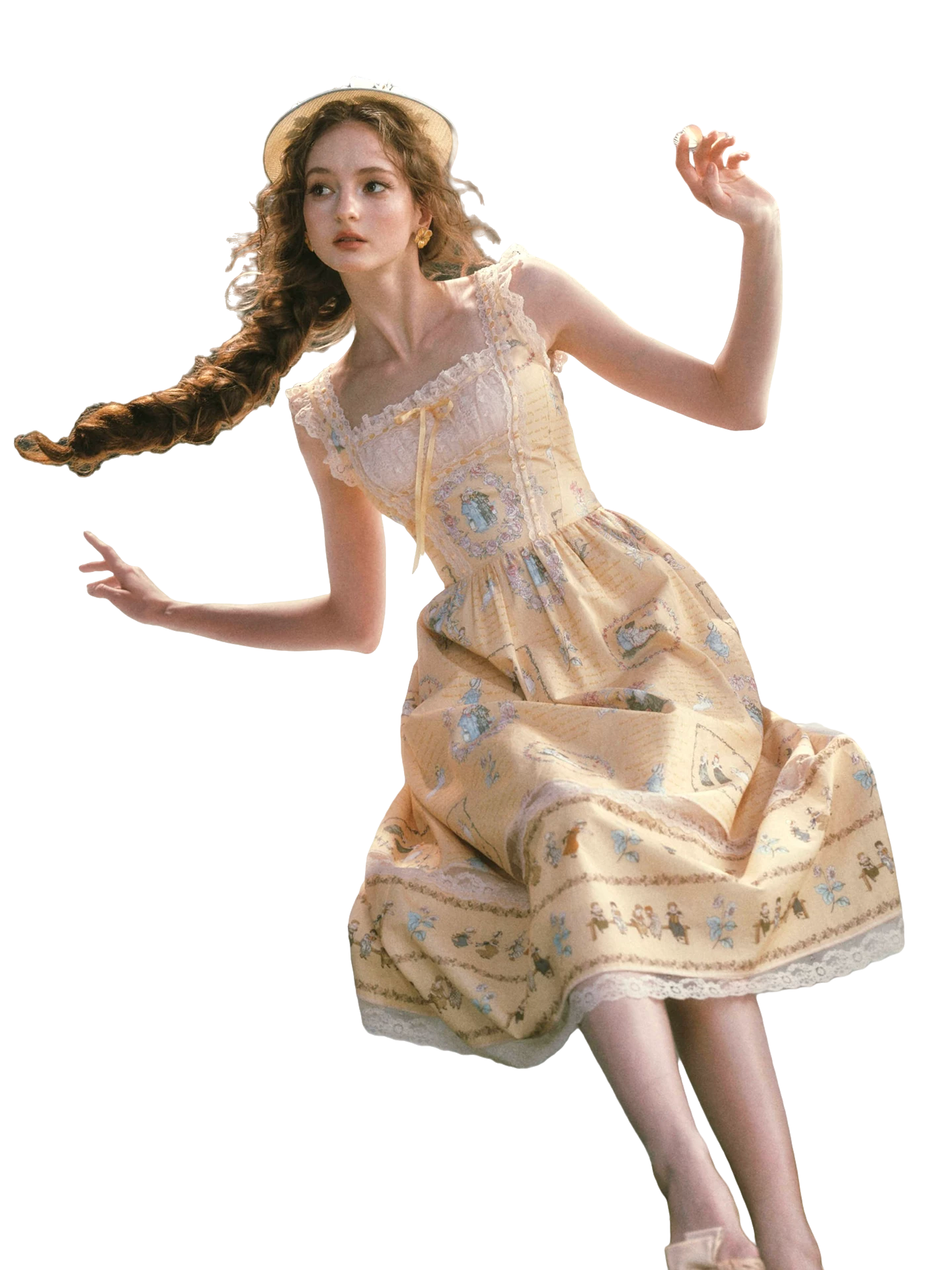 French Country Cotton Floral Dress