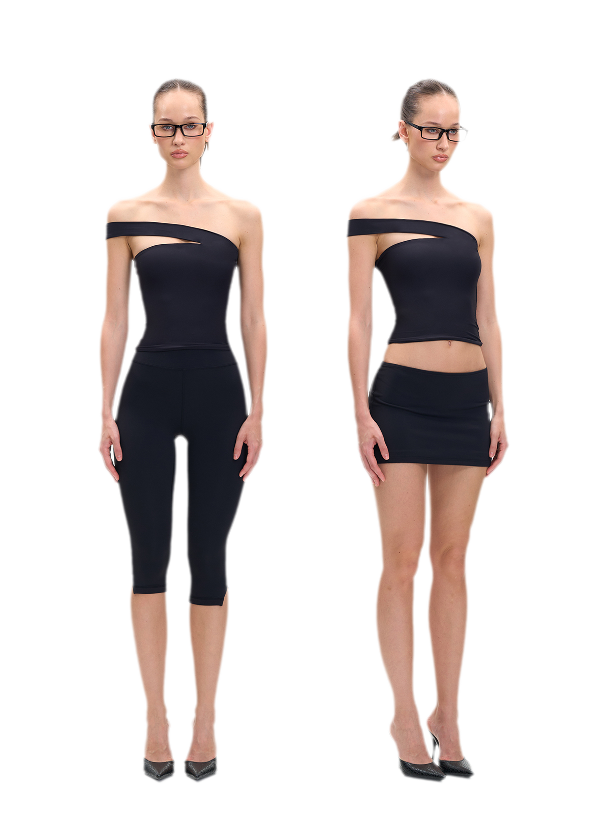Asymmetric Strap Bustier Top