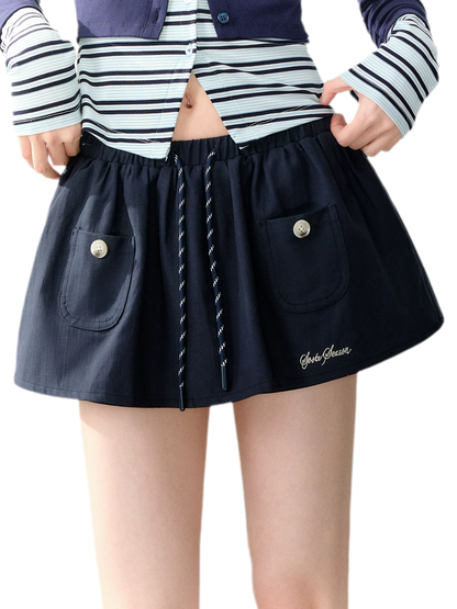 Cotton Lyocell Pocket Skirt