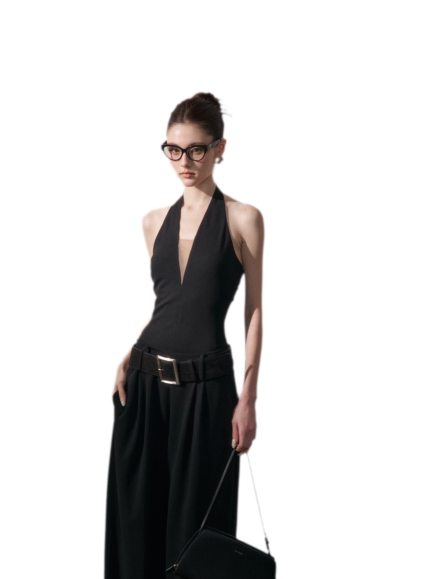 Halter V-Neck Jumpsuit