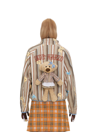 Printed Fleece Raglan Jacket