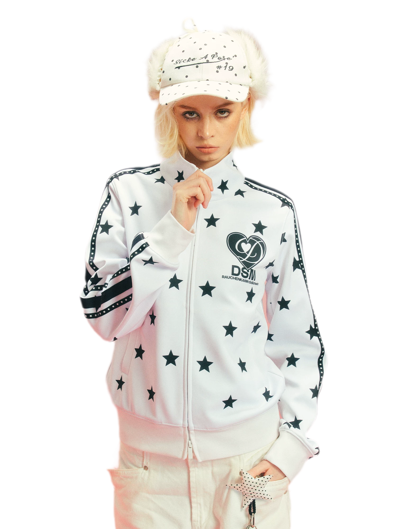 Star Print Slim Jacket