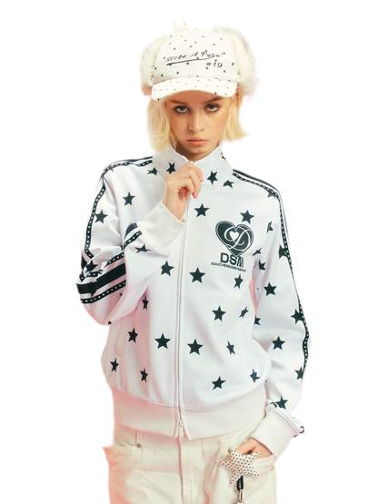 Star Print Slim Jacket