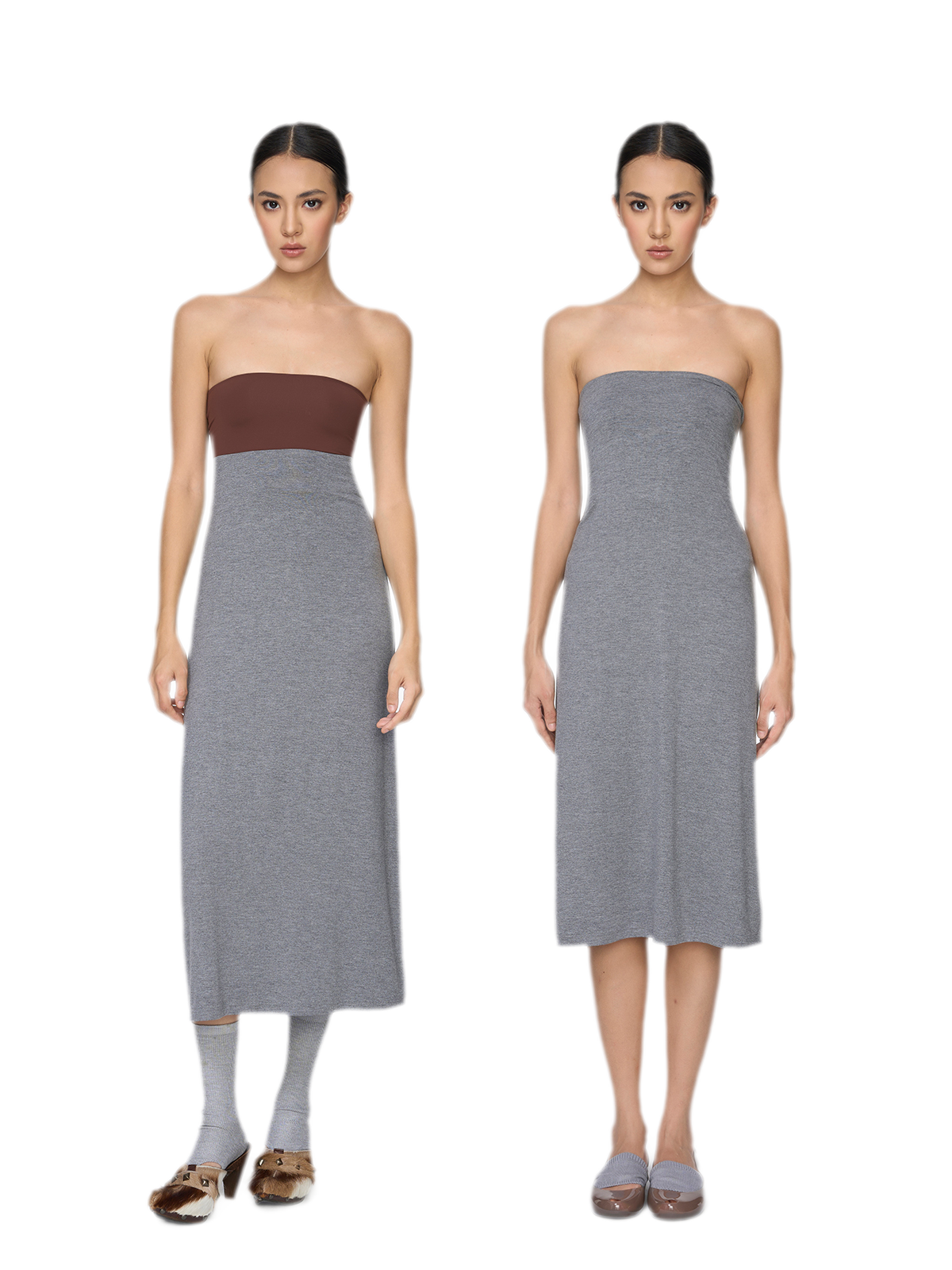 Straight Tube Midi Dress