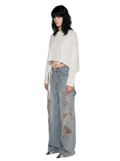 Silver Thread Off-Shoulder Top