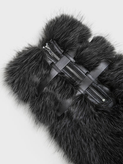 Furry Buckle Boot Covers