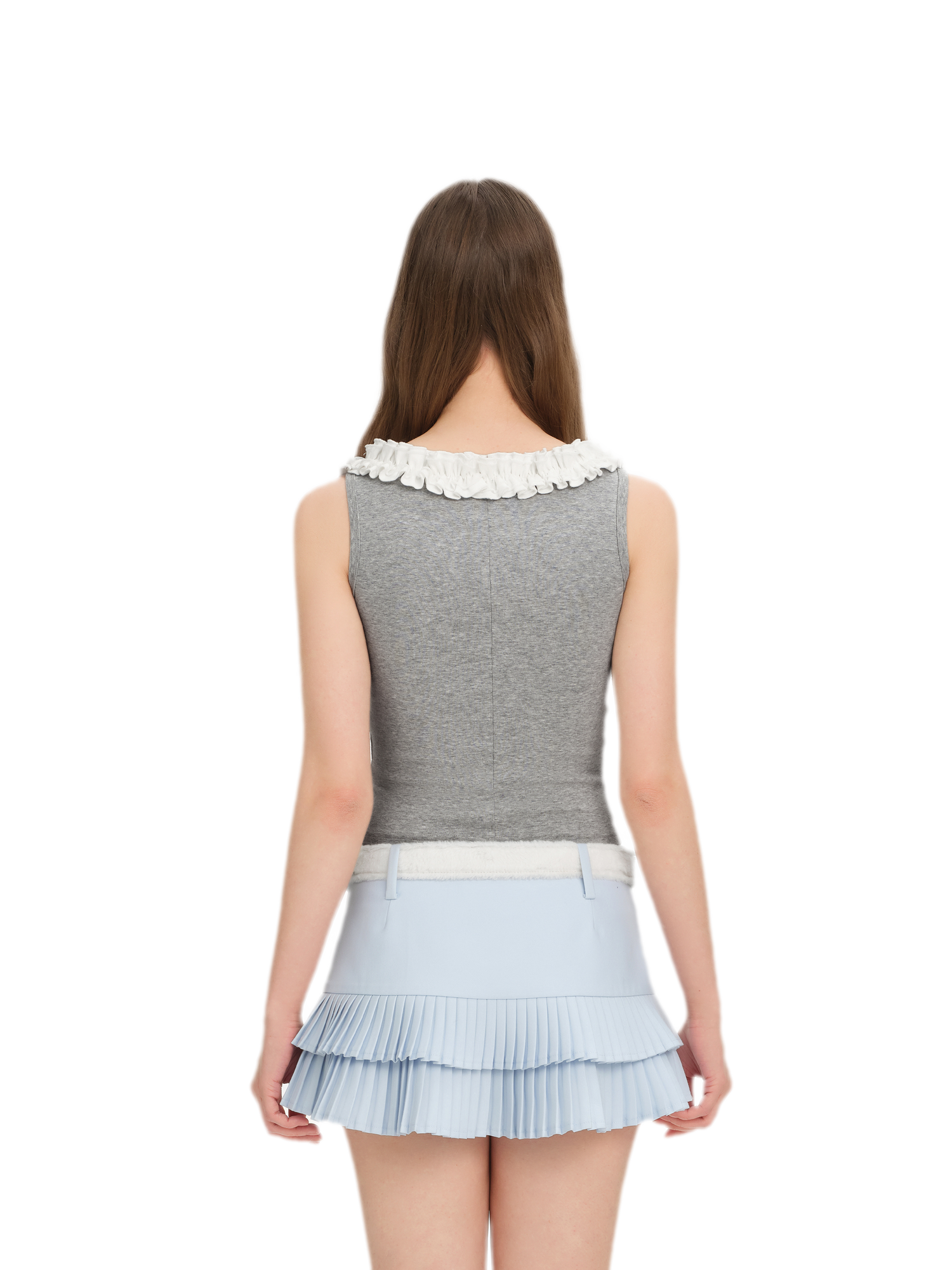 Ruffle Collar Knit Camisole