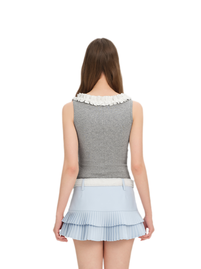 Ruffle Collar Knit Camisole