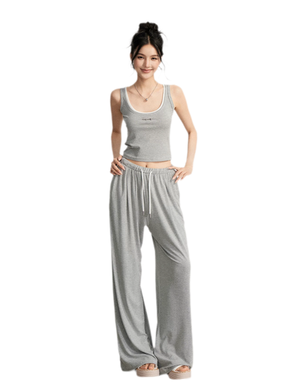 Striped U-Neck Set