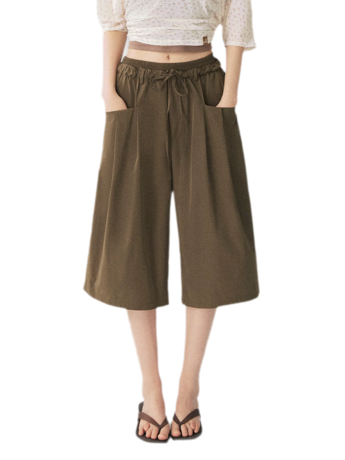Double Waist Cropped Culottes