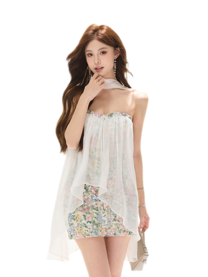 Spring Meadow Chiffon Dress