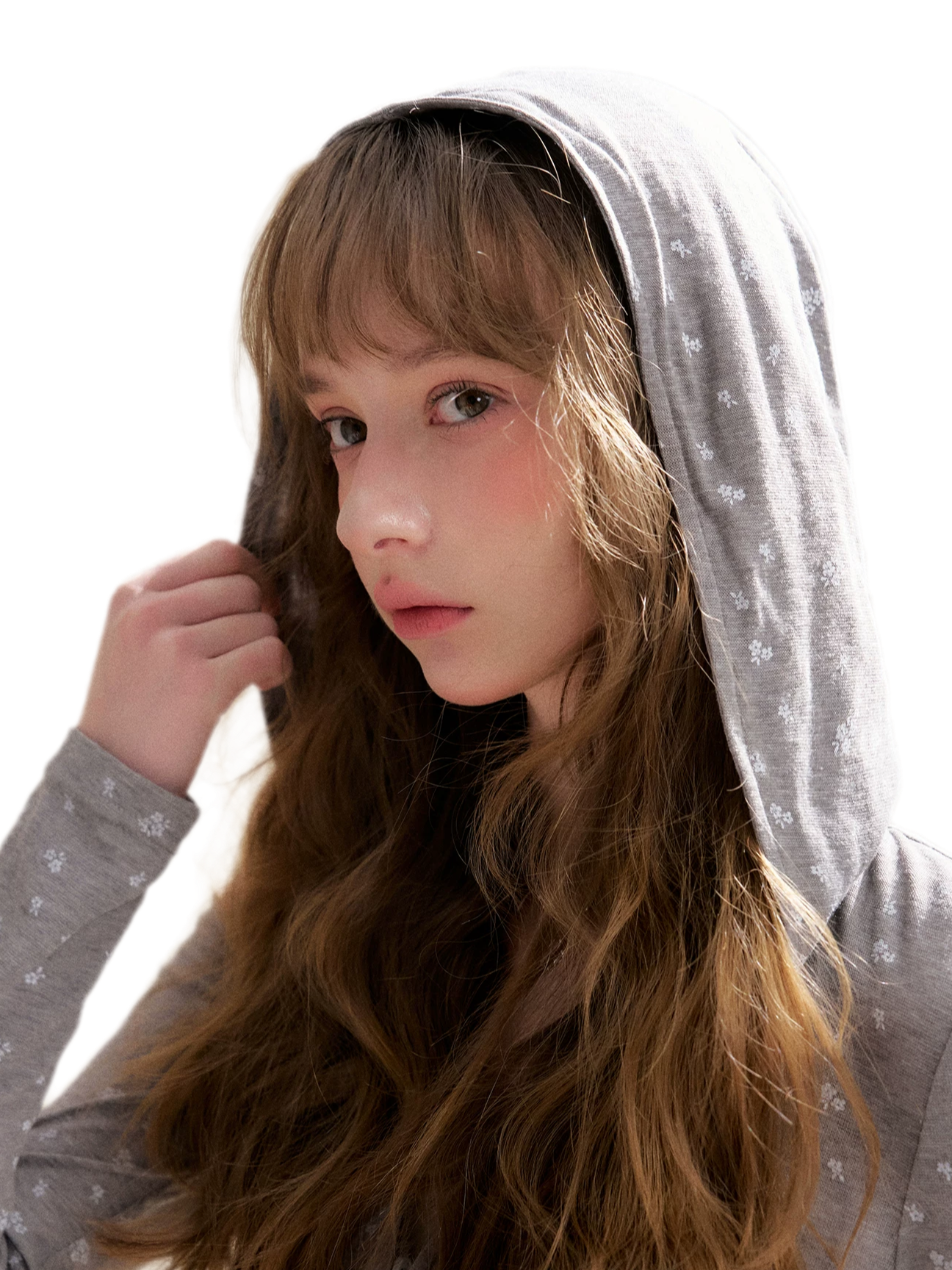 Lyocell Rose Zip Hoodie