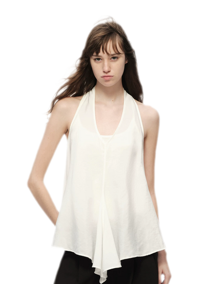 White Lyocell V-Neck Cami