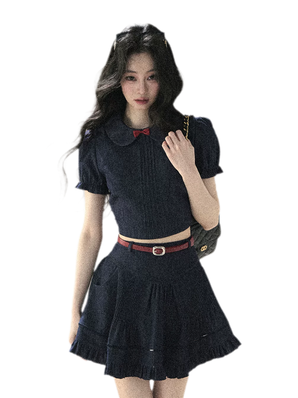Seaside Pintuck Denim Set