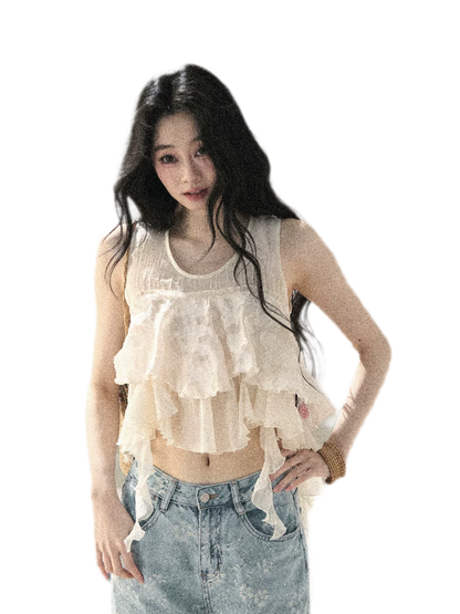 Moonlight Chiffon Crop Top