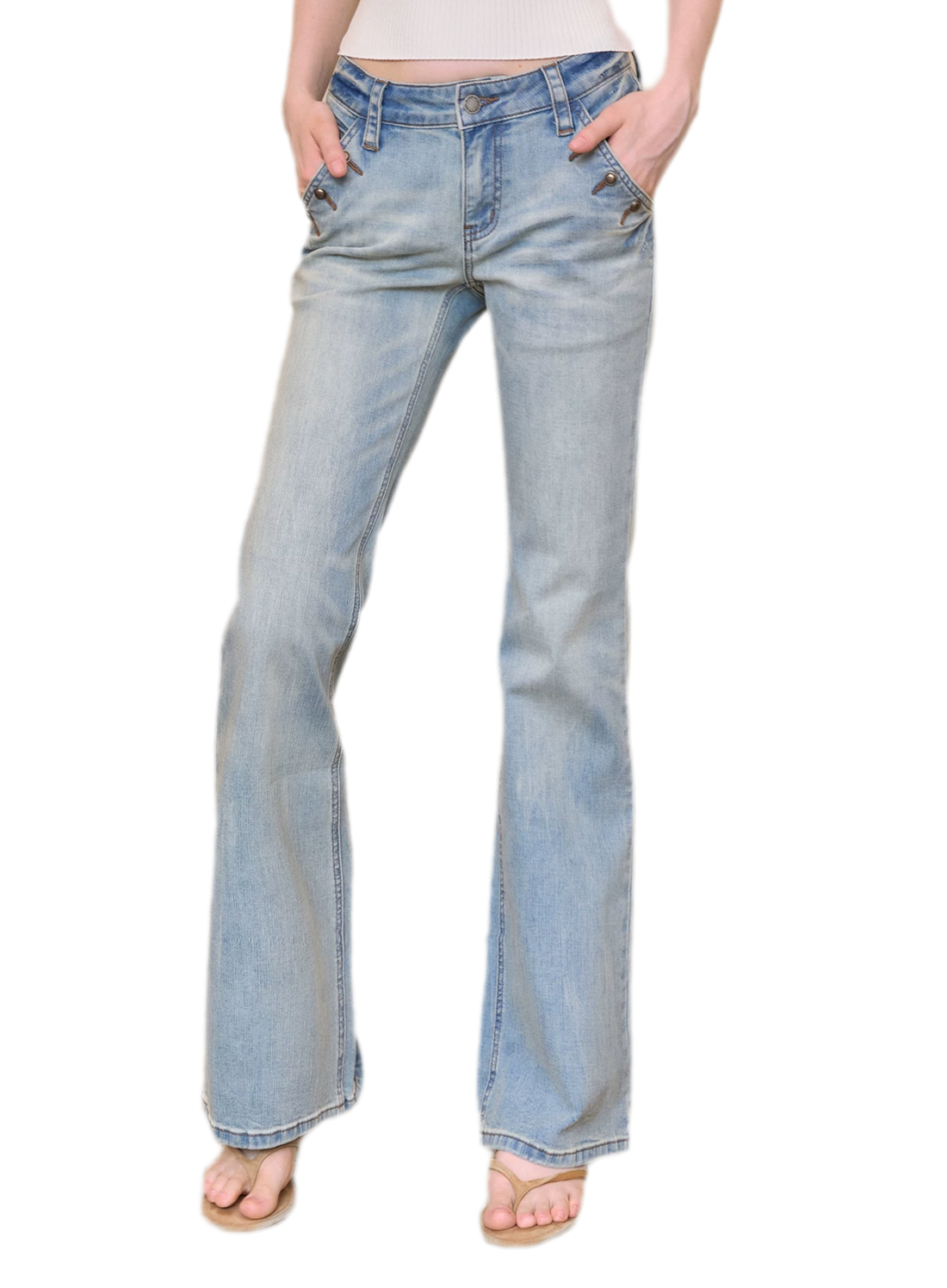 Vintage Low Rise Flare Jeans