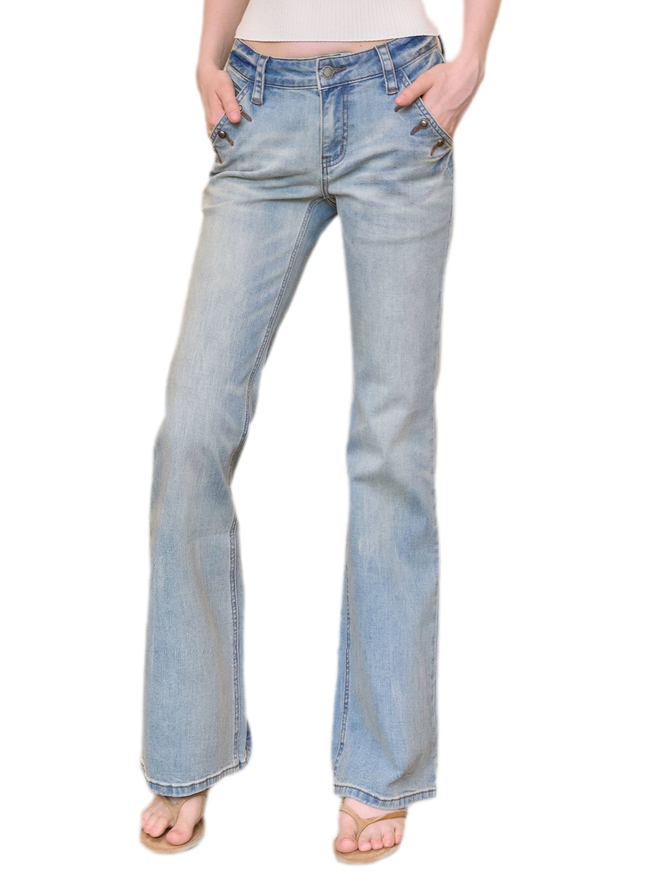 Vintage Low Rise Flare Jeans
