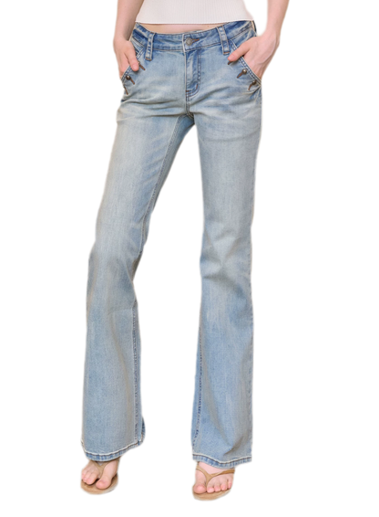 Vintage Low Rise Flare Jeans