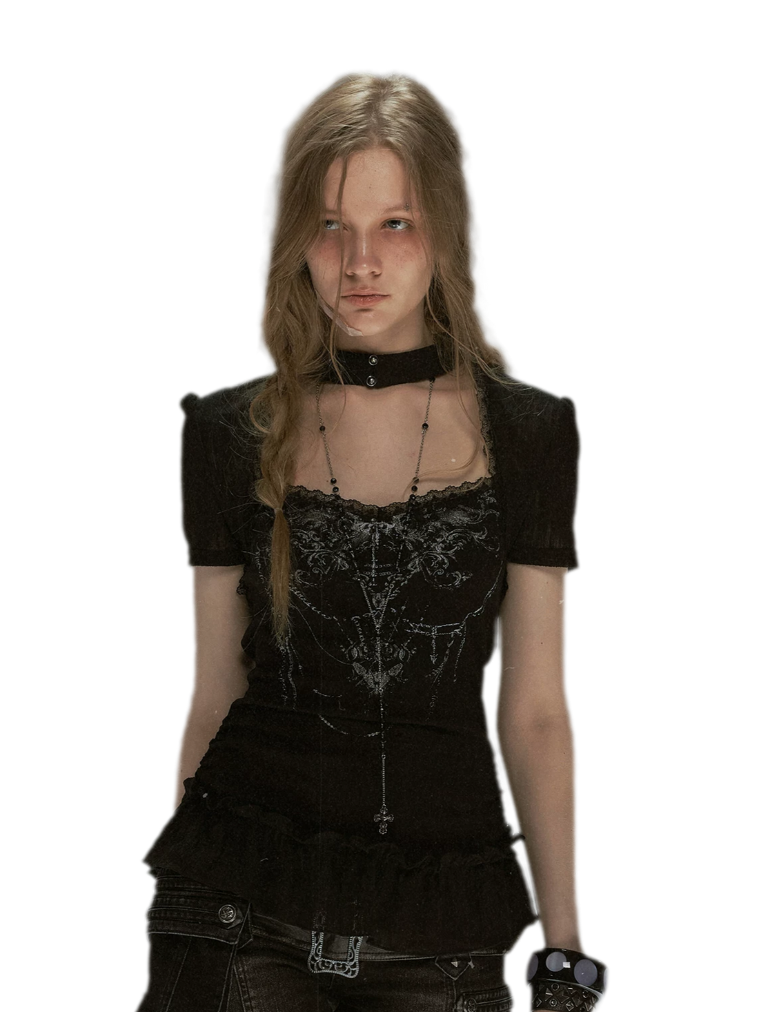 Cest Nous Butterbone Gothic Lace Top – view 2