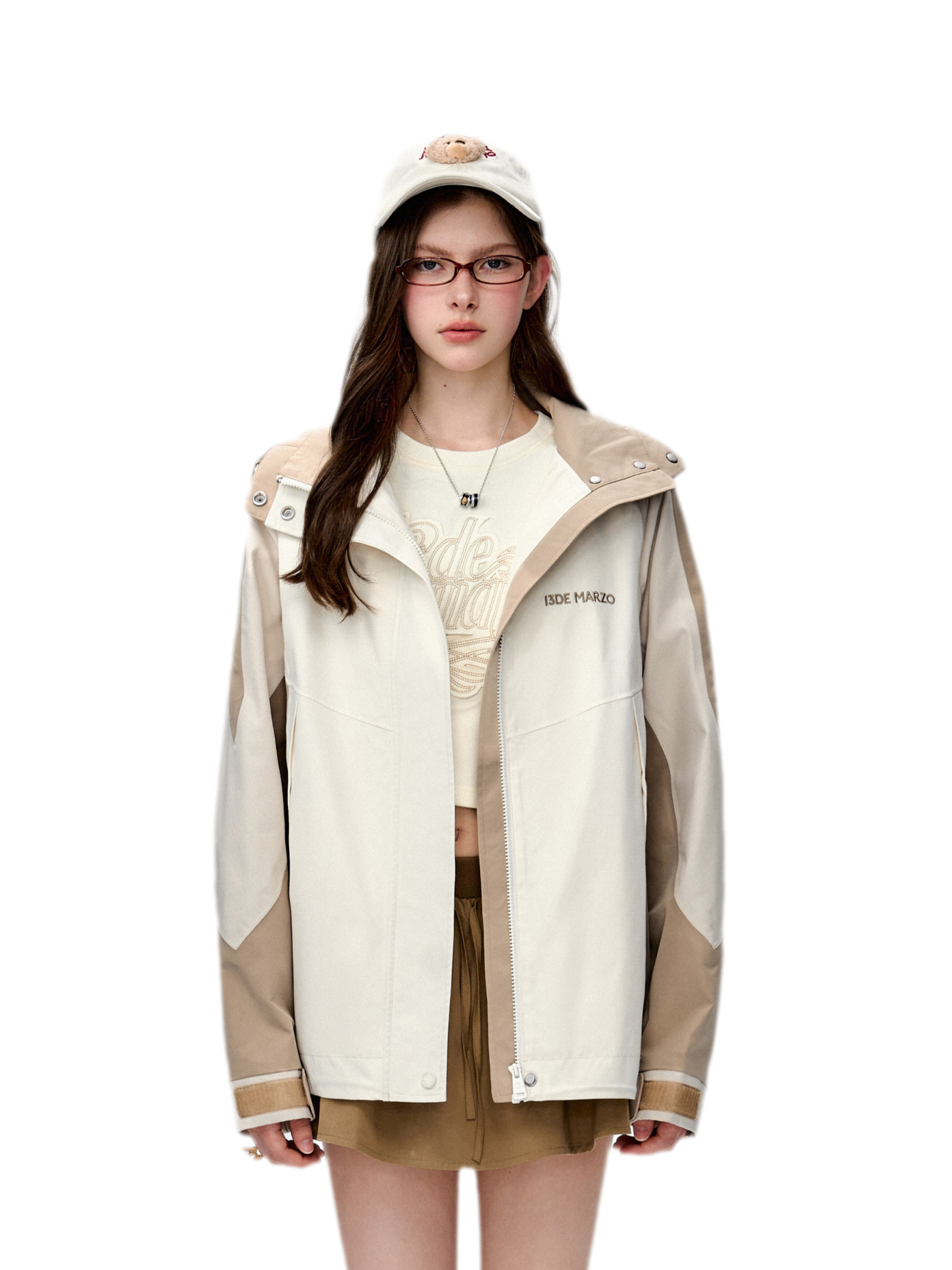 Colorblock Bear Windbreaker