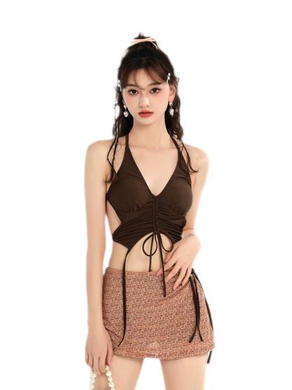 Split Skirt Bikini Set