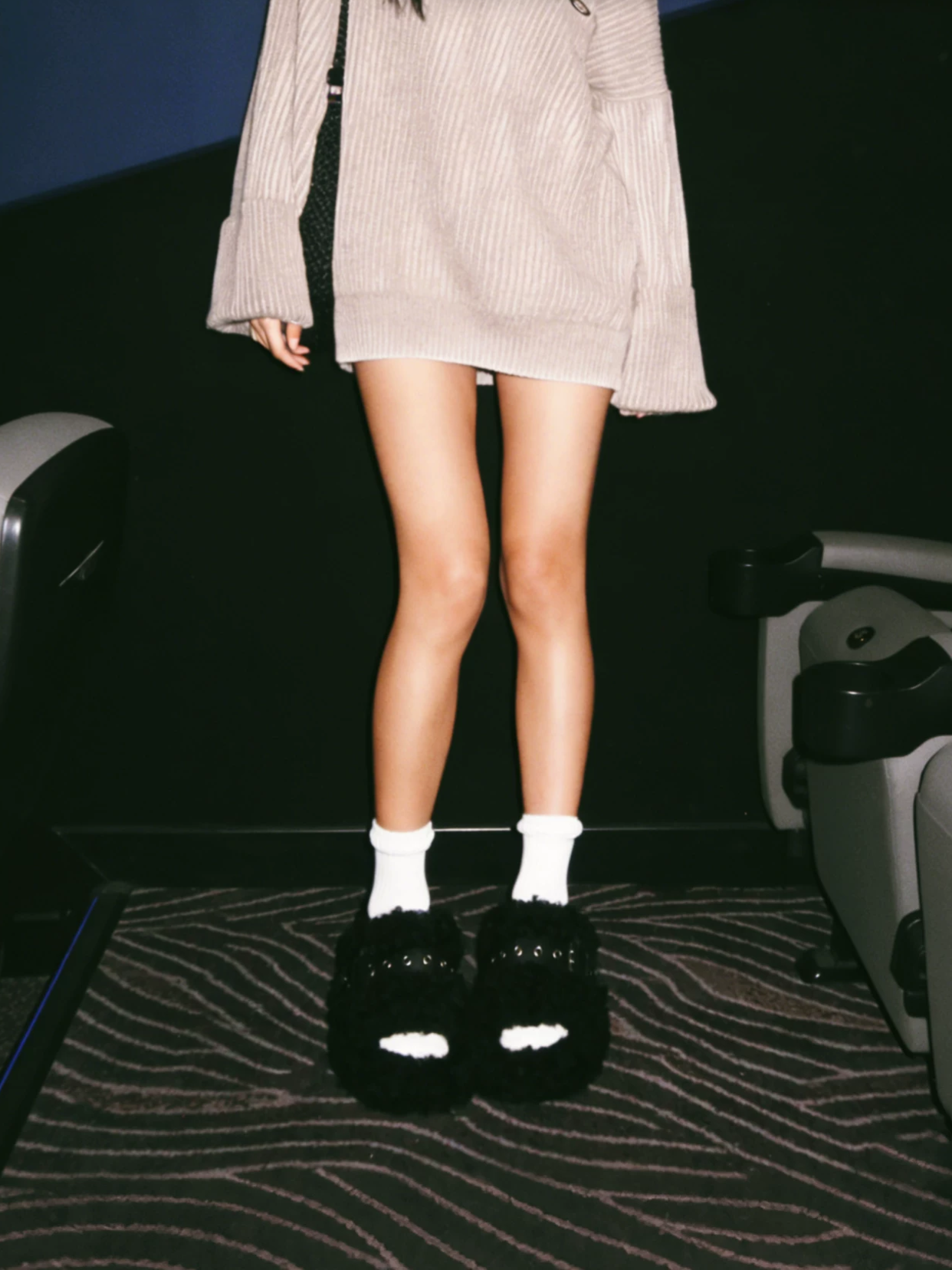 Teddy Fur Platform Mules