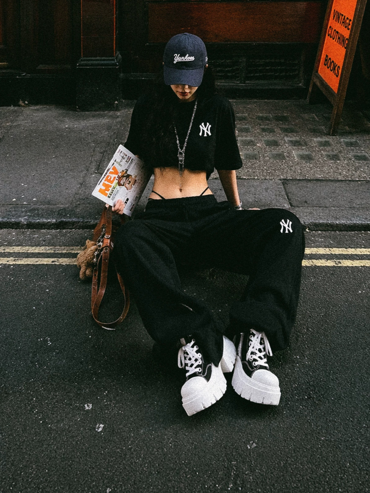 Platform High-Top Canvas Shoes
