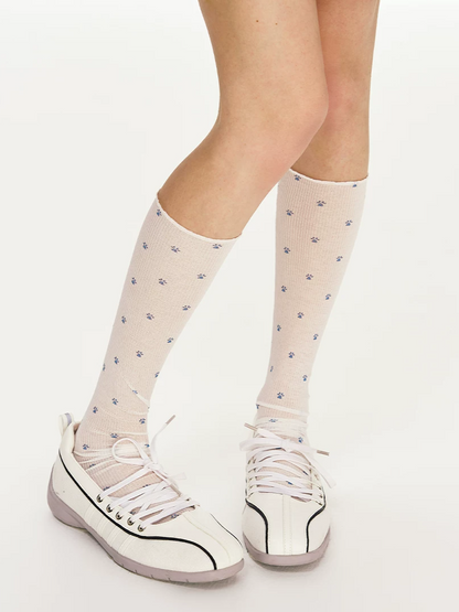 Cat Print Knee Socks