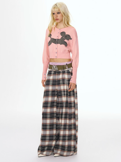 Poodle Motif Cardigan