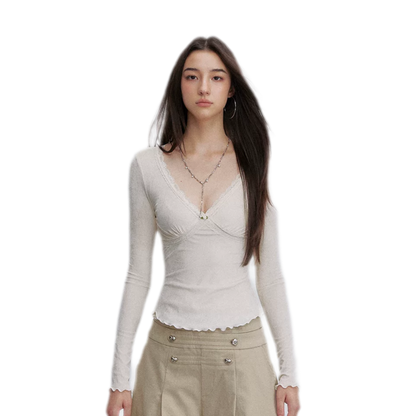 Acetate Velvet Lace Top