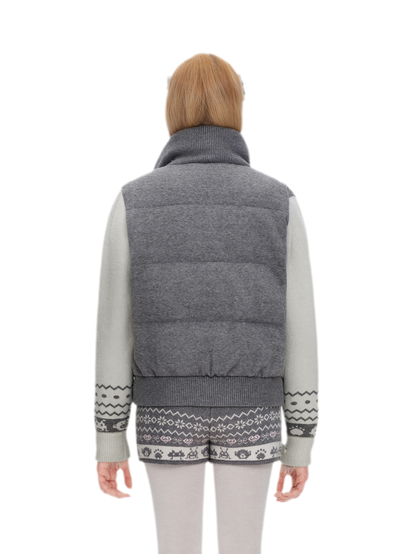 Fair Isle Cropped Down Jacket