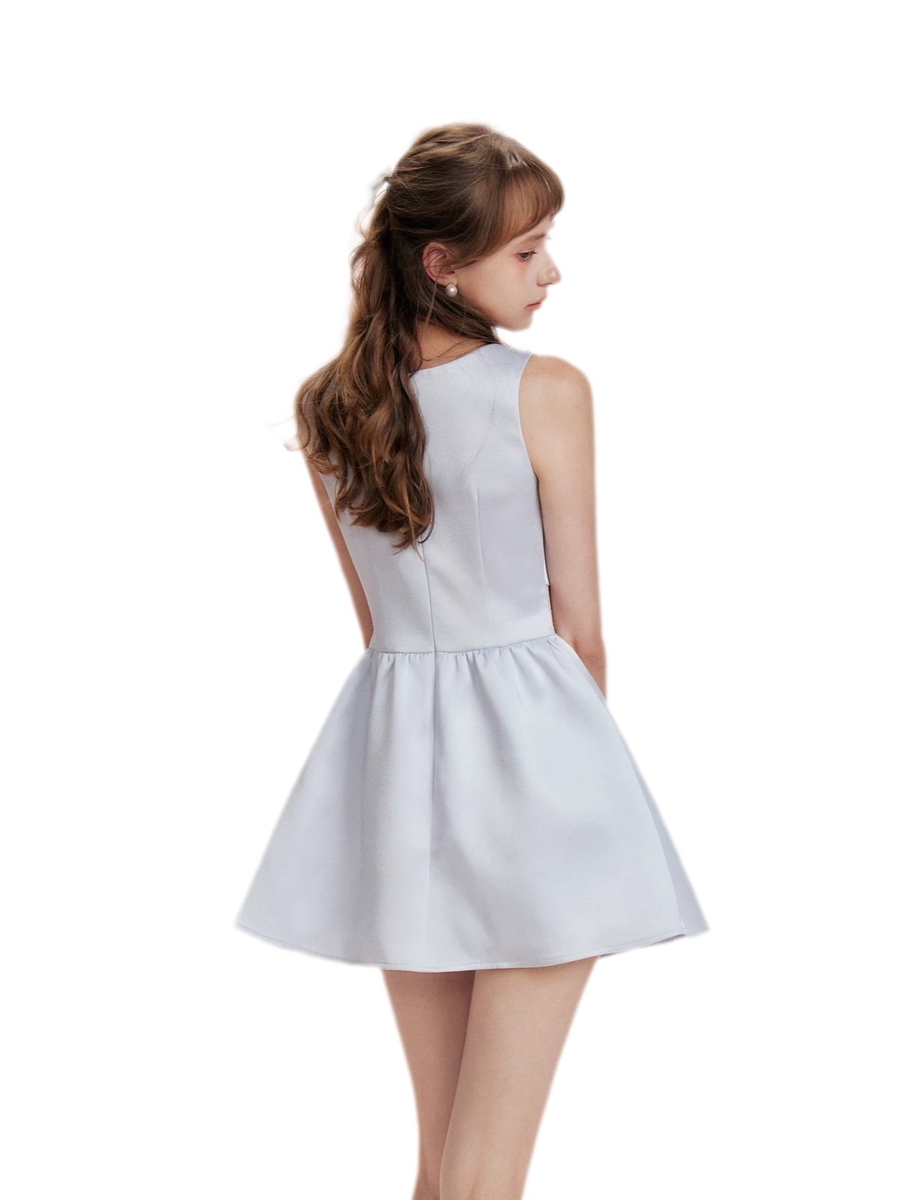 Lace Waist Satin Dress