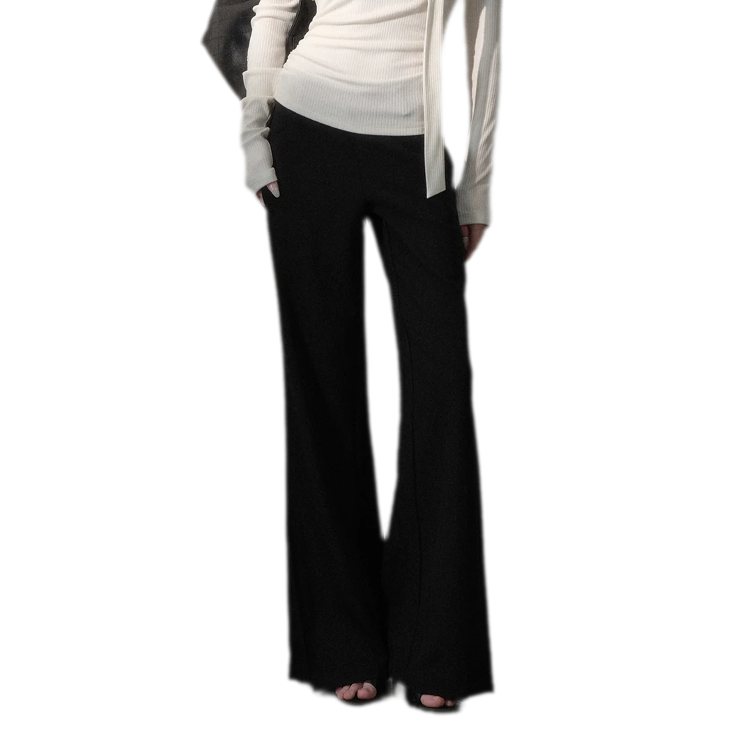 Mid-Rise Wide-Leg Trousers