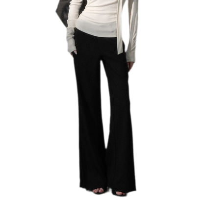 Mid-Rise Wide-Leg Trousers