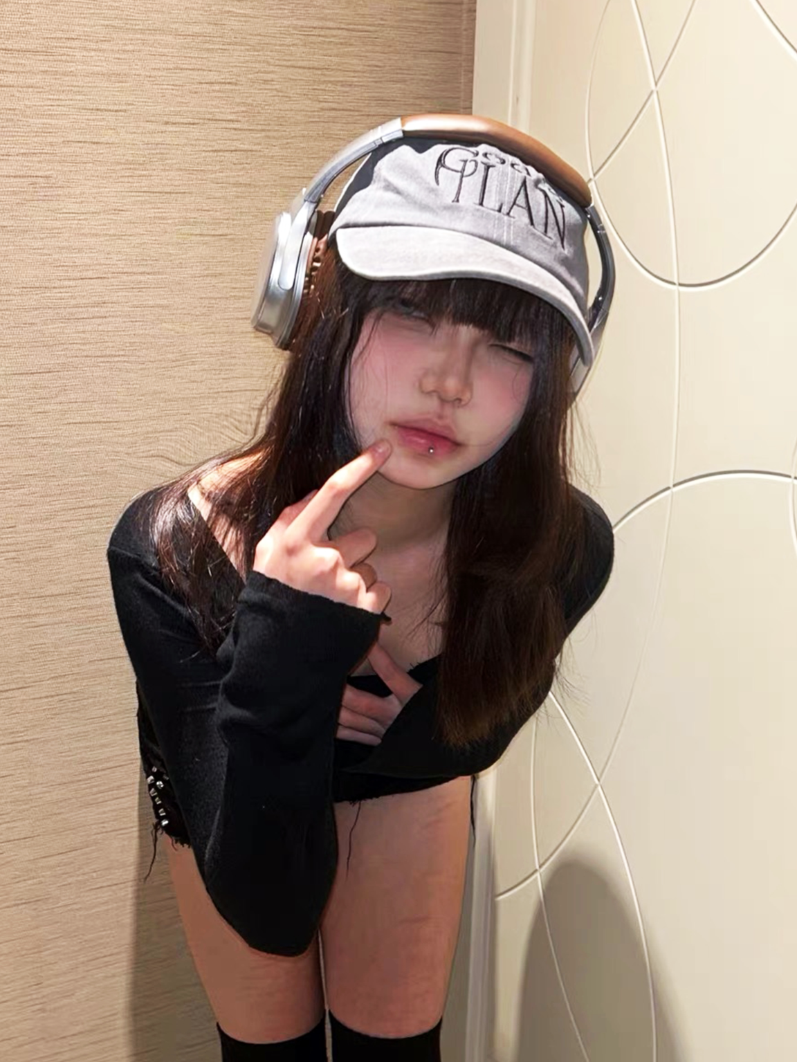 Casquette en denim délavé effet usé