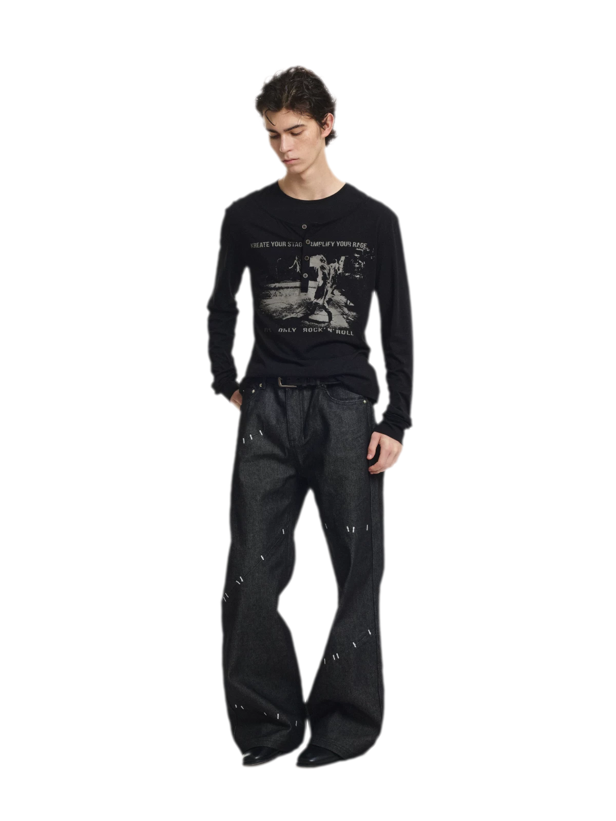 Modal Henley Long-Sleeve T-Shirt