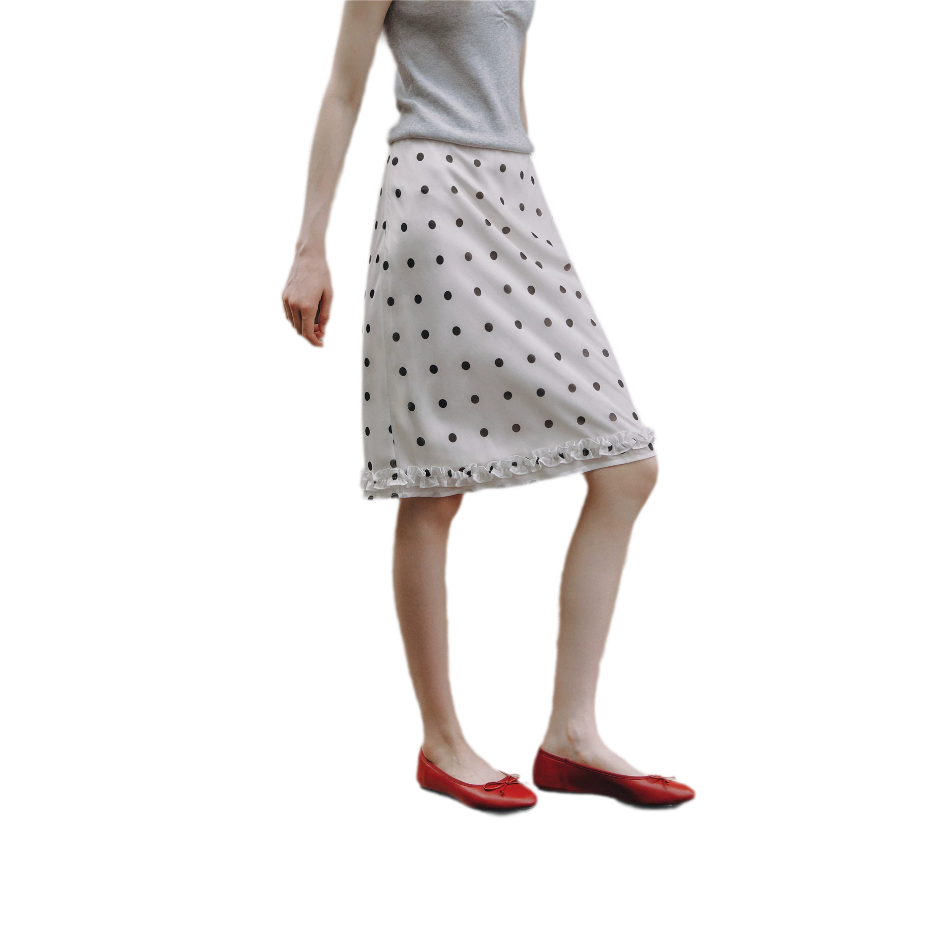 Polka Dot Ruffle Skirt