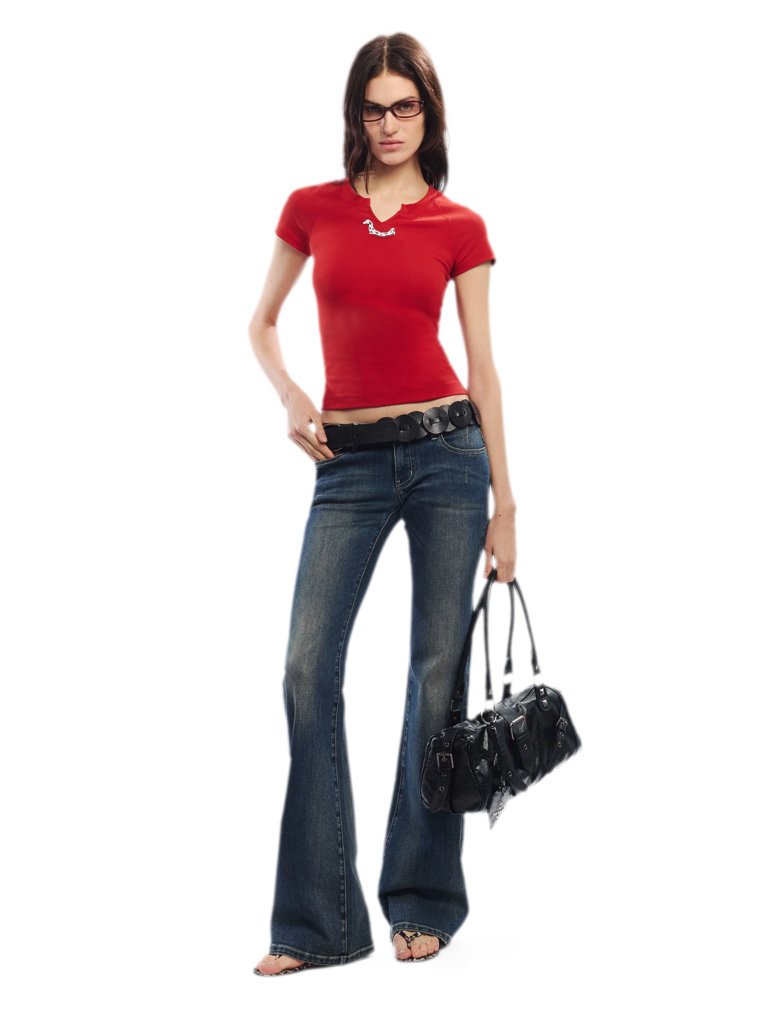Summer V-neck Slim Fit T-shirt