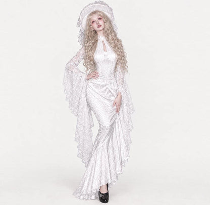 Robe sirène gothique en dentelle