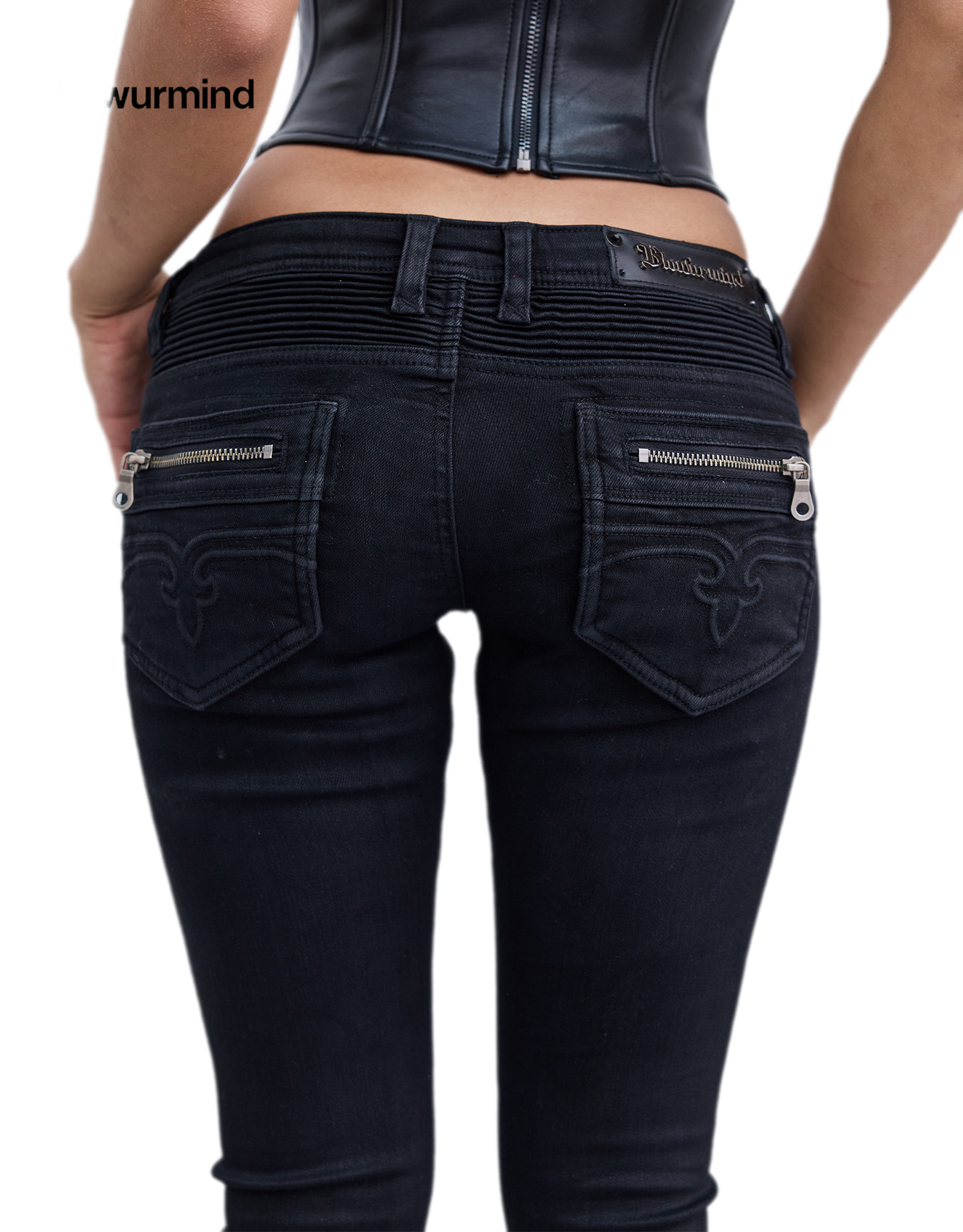 Waxed Slim Flare Jeans