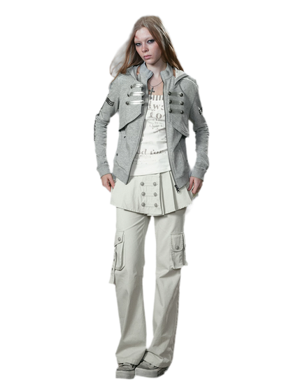 Metal Toggle Hooded Sweatshirt