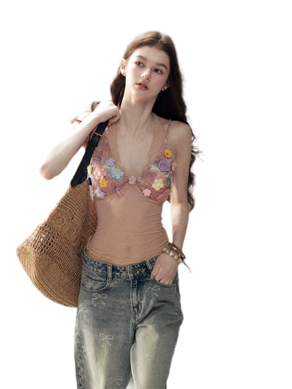 Halter Mesh Crop Top