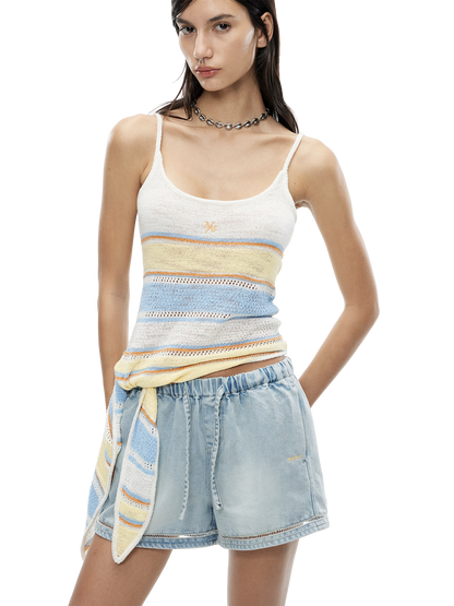 Marfi Striped Spliced Camisole