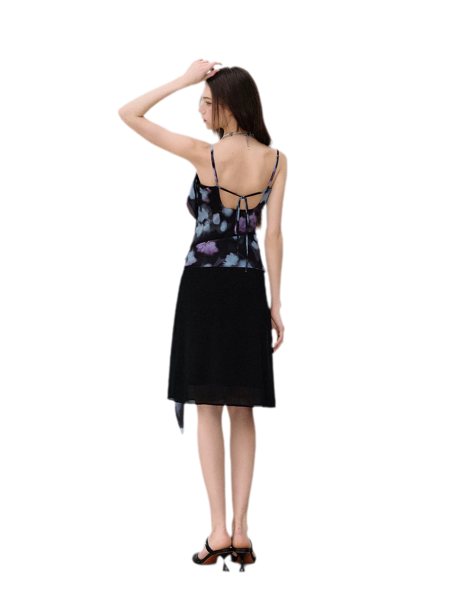 Irregular Tie-Dye Print Dress