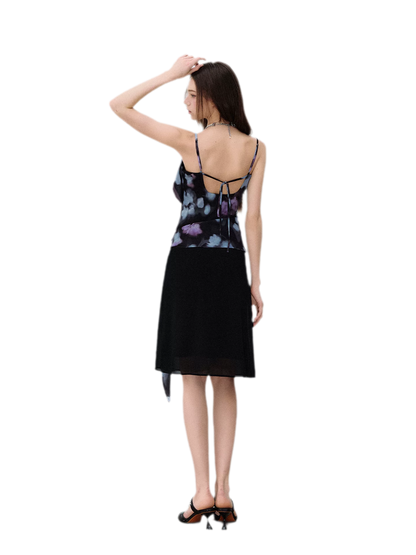 Irregular Tie-Dye Print Dress