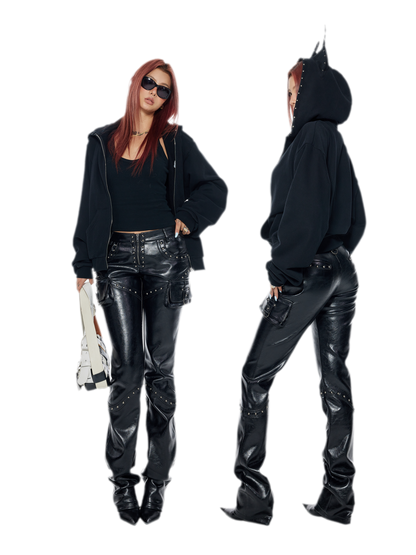 Devil Ear Zip Hoodie